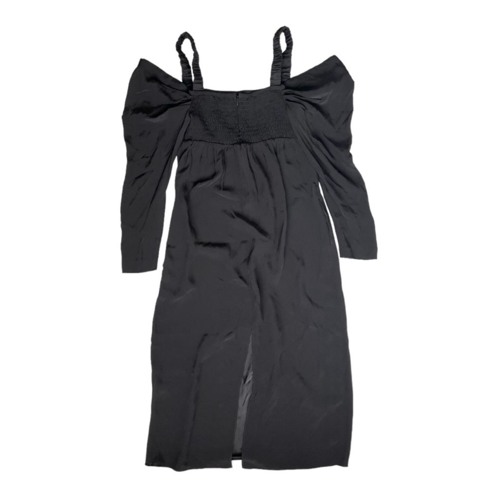 NWOT La Ligne Black Cold Shoulder Eve Midi Dress - Picture 6 of 7